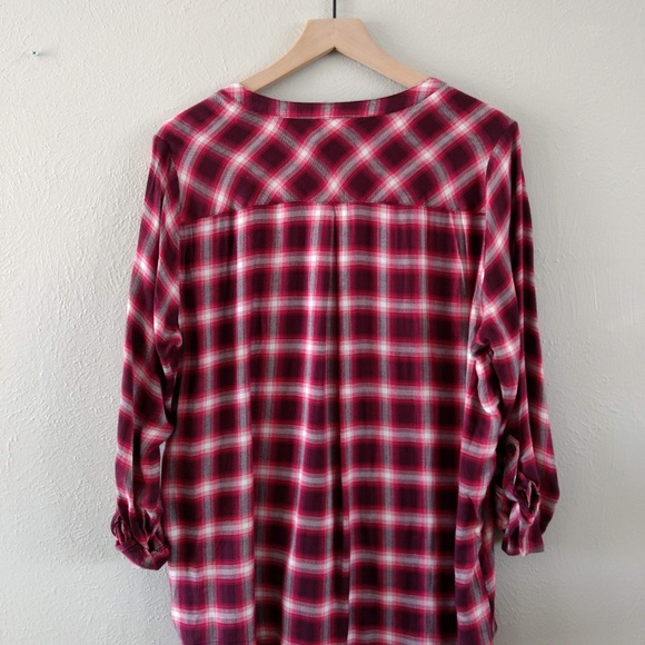 Lucky Brand Plaid Flannel Tunic - Picture 2 of 5
